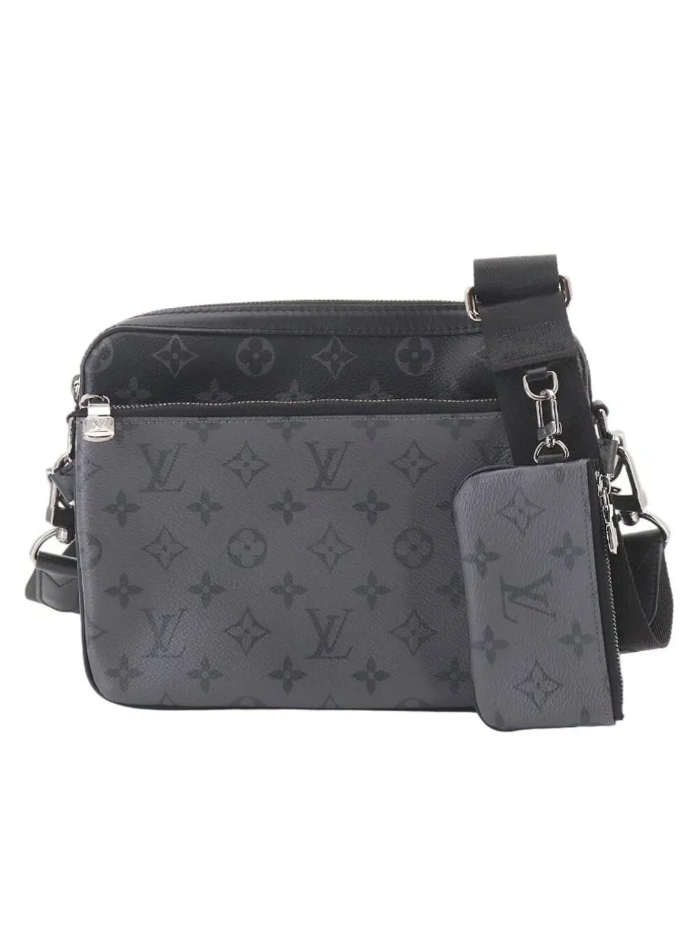 Louis Vuitton Monogram Eclipse Reverse Trio Messenger Shoulder Bag